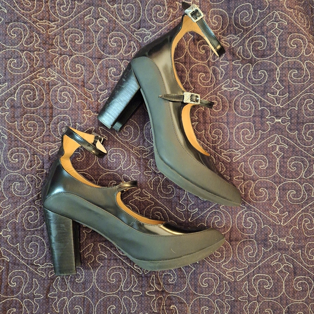 John Fluevog Unite Ghali Buckle Strap heels